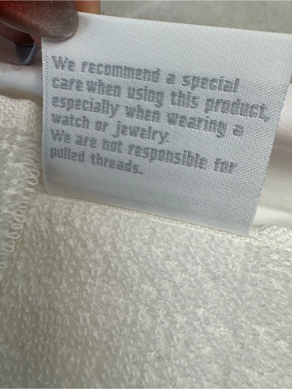 Hermes Hand Towel White/Teal NWOT